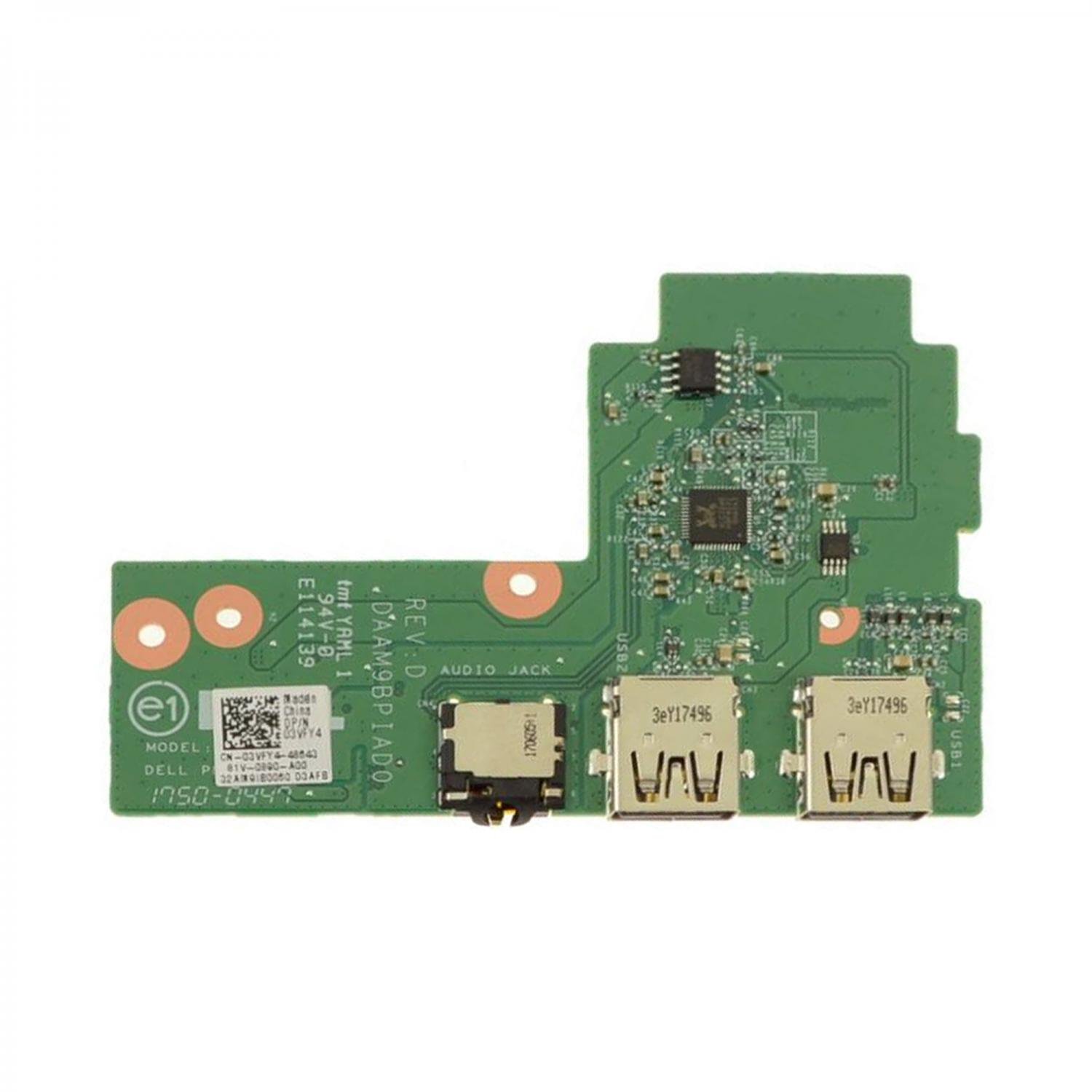 Dell Inspiron 15 5577 OEM IO Daughter Circuit Board with USB / Audio P/N 3VFY4, DAAM9BPIAD0